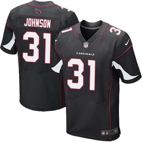 Men's Elite David Johnson Nike Jersey Black Alternate - #31 NFL Arizona Cardinals